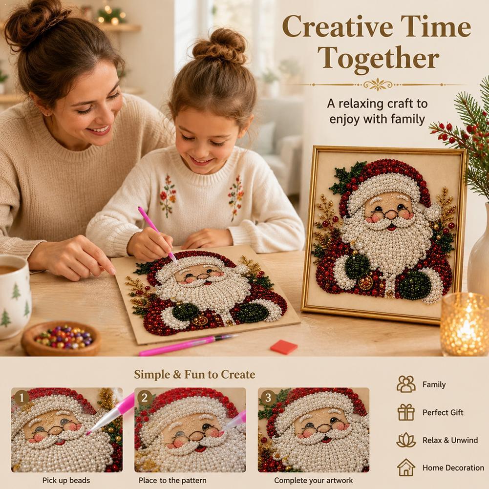Resin Art Kits - Christmas Santa Claus Pearl Art DIY