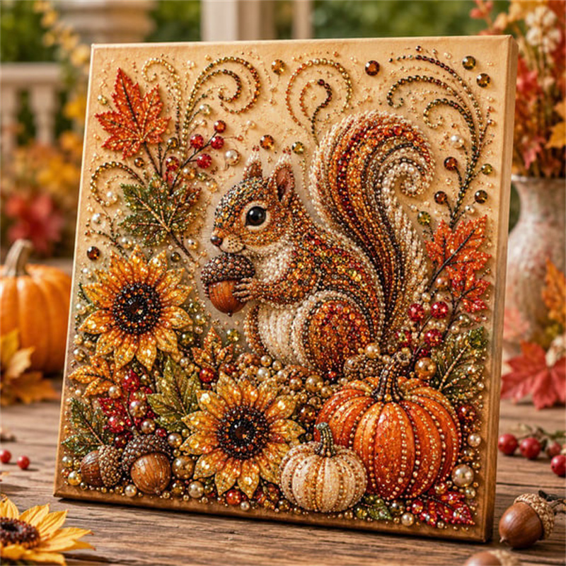 Resin Art Home Decor - Autumn Diamond Pearl Painting Kit Fall