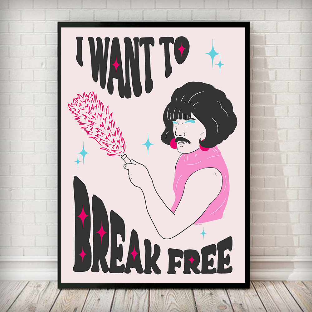 Resin Art Home Decor - Freddie Mercury I Want To Break