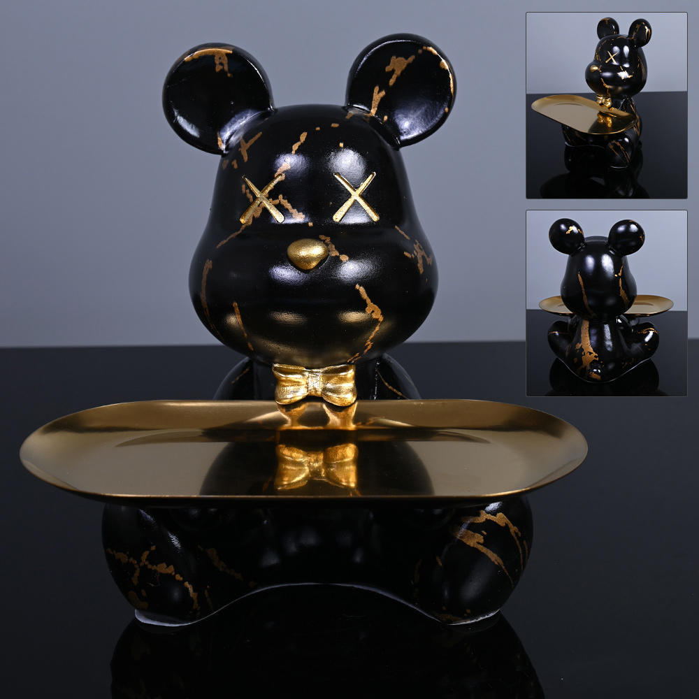 Resin Art Furniture - Colorful Bear Statues and Sculptures Butler