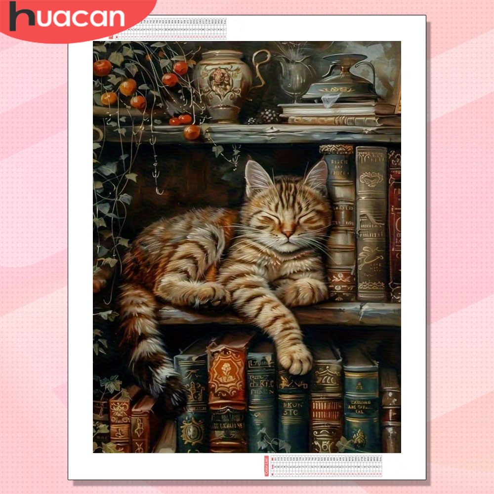 Resin Art Home Decor - HUACAN Diamond Embroidery Sale Cat Animal