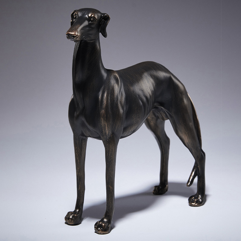 Resin Art Furniture - Greyhound Dog Statue,French Bulldog Figurine,Antique Copper