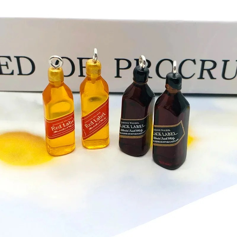 Resin Art Handmade - 10Pcs Tiny Wine Bar Bottle Resin