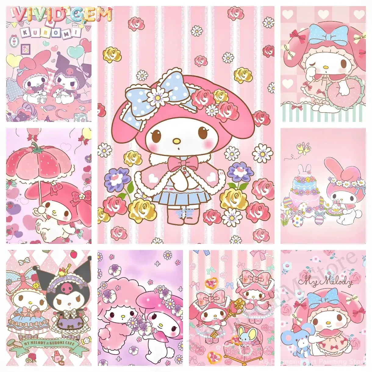 Resin Art Home Decor - Diamond Painting My Melody Sanrio Diamond