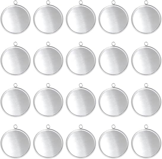 20 Pieces Stainless Steel Roun - Resin Art Handmade recension och pris