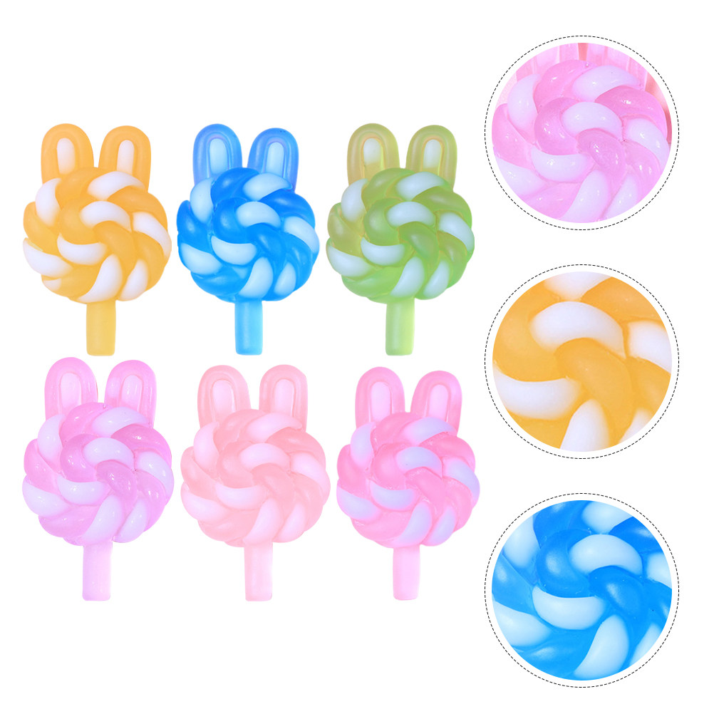 24Pcs Cute Cartoon Lollipop Ch - Resin Art Handmade recension och pris
