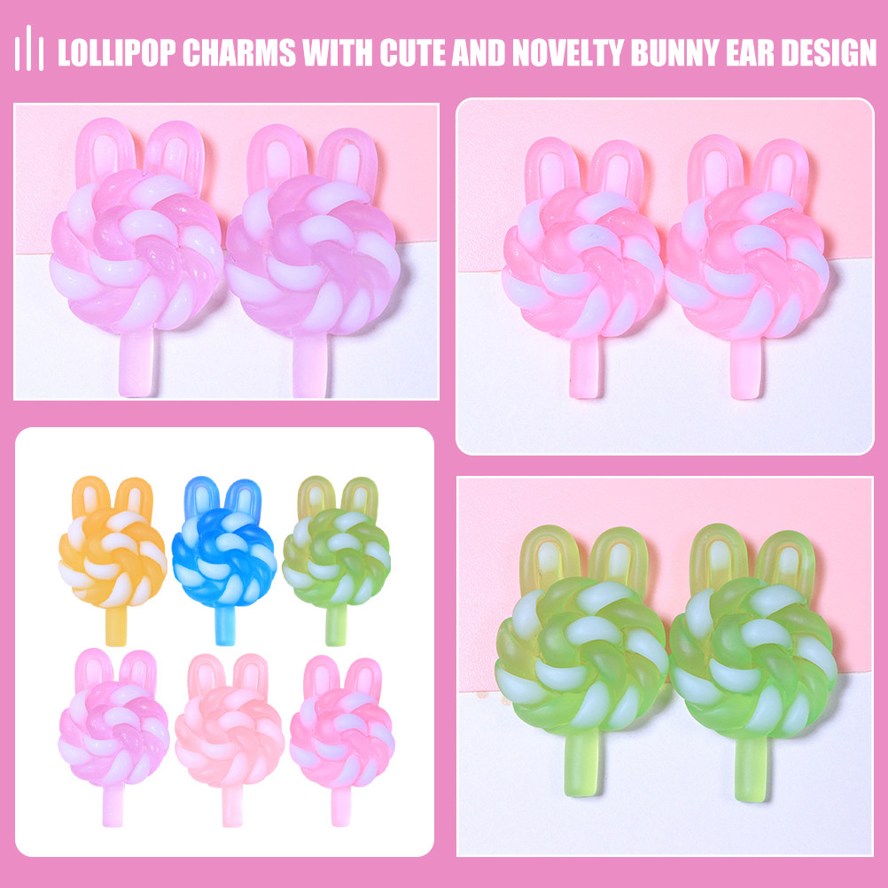 24Pcs Cute Cartoon Lollipop Ch - Resin Art Handmade recension och pris