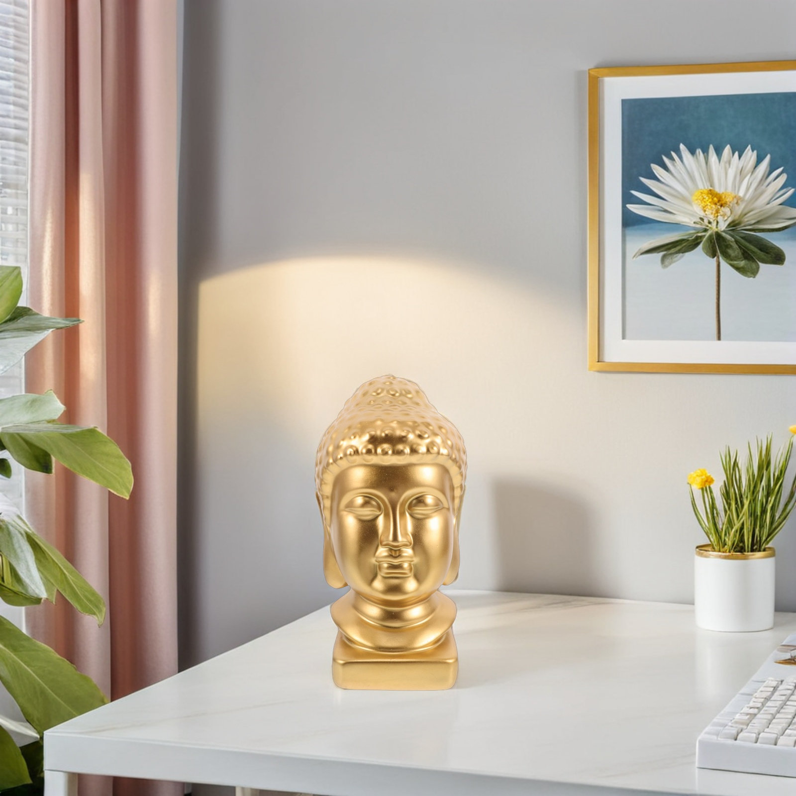 Resin Buddha Head Art Statue E - Resin Art Home Decor recension och pris