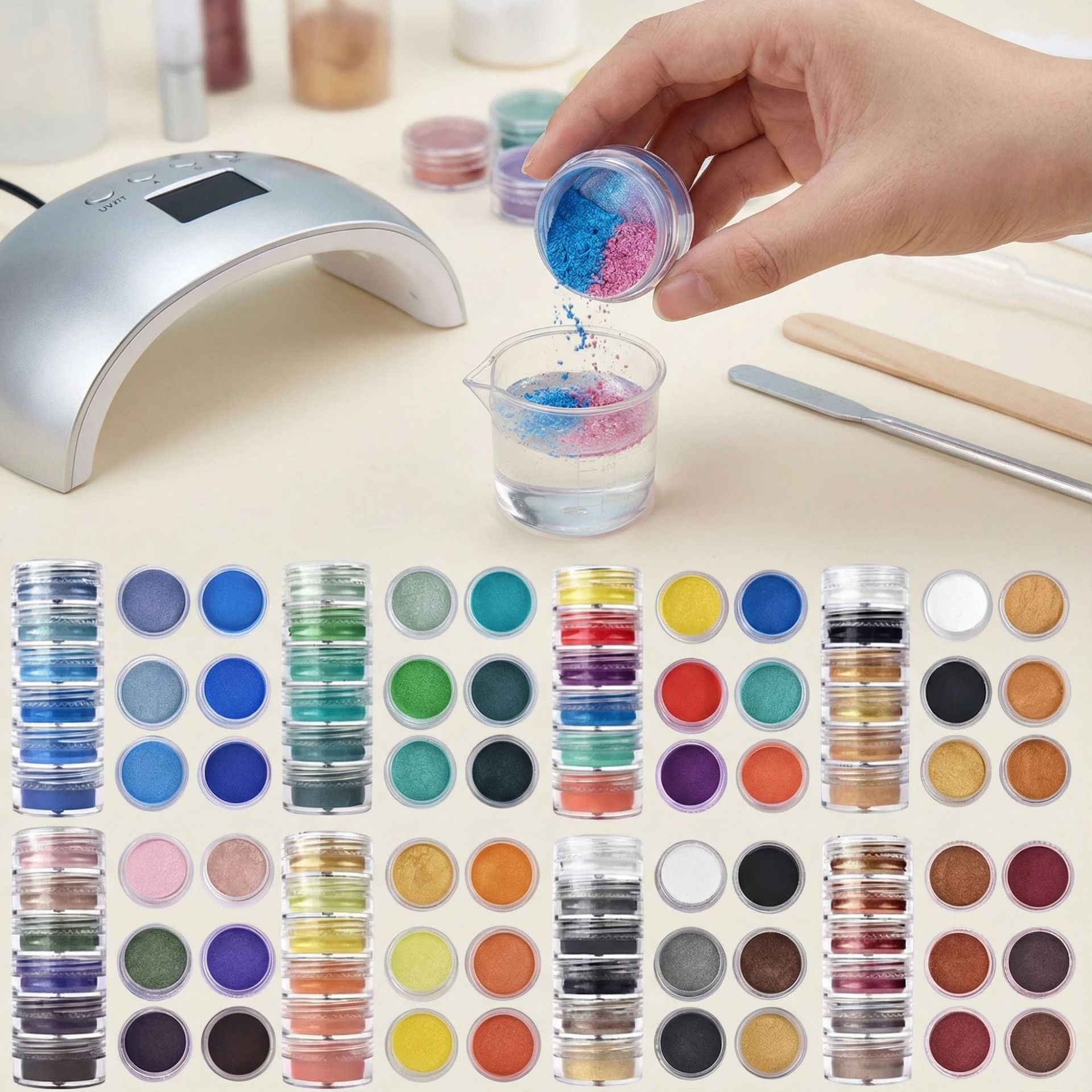 24/60 Colors Pearl Mica Glitte - Glitter Powder Resin recension och pris