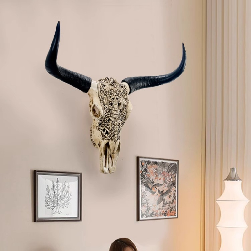 Resin Bull Head Wall Decoratio - Background Resin Art recension och pris