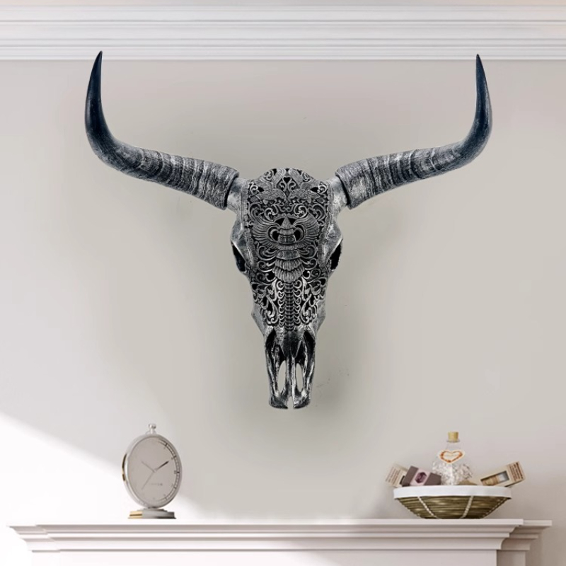 Resin Bull Head Wall Decoratio - Background Resin Art recension och pris