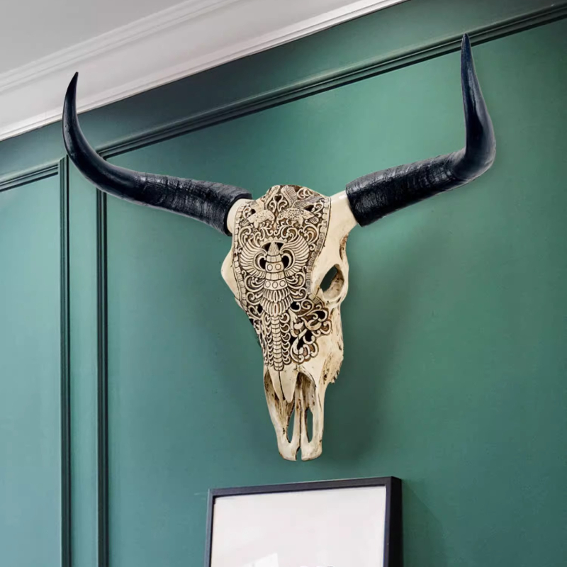 Resin Bull Head Wall Decoratio - Background Resin Art recension och pris