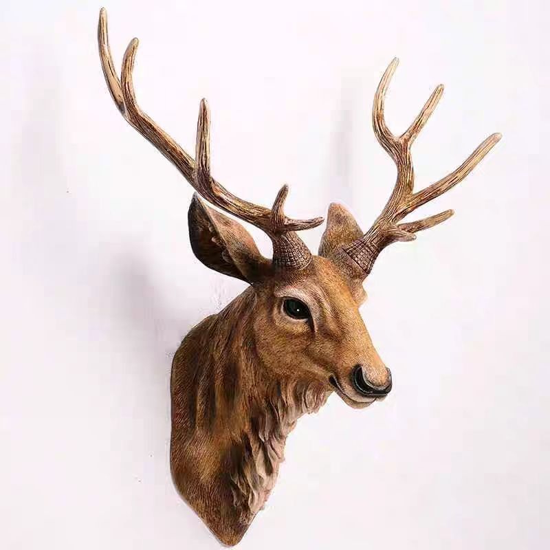 60/80CM American Deer Head Wal - Background Resin Art recension och pris