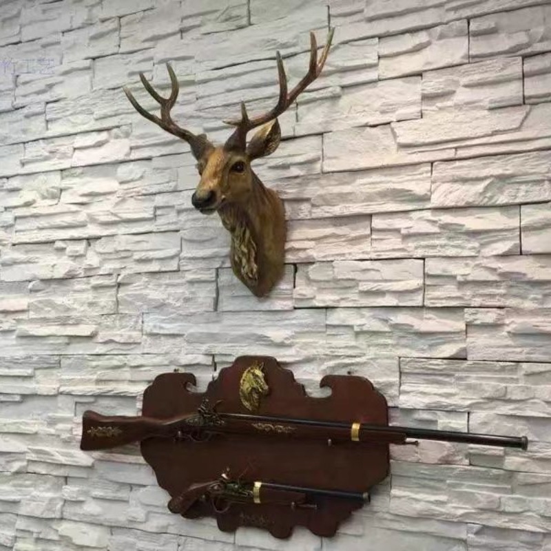 60/80CM American Deer Head Wal - Background Resin Art recension och pris