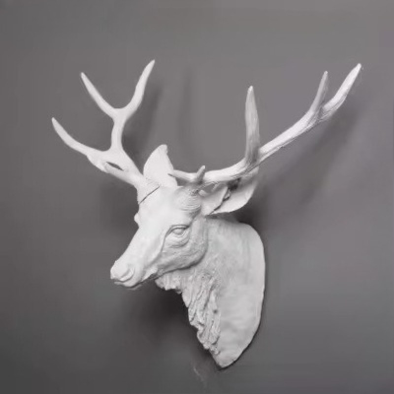 60/80CM American Deer Head Wal - Background Resin Art recension och pris