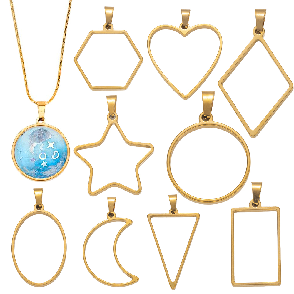 5pcs Stainless Steel Open Back - Resin Art Handmade recension och pris