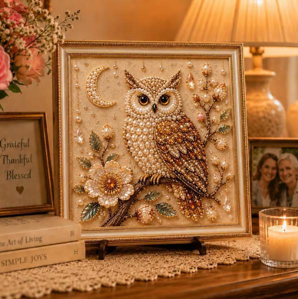 Owl Diamond Pearl Art DIY Pain - Resin Art Home Decor recension och pris