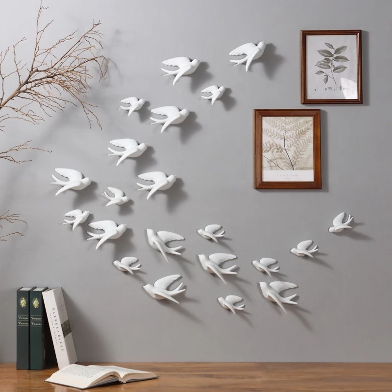 Creative Ceramic Birds Wall Ha - Background Resin Art recension och pris