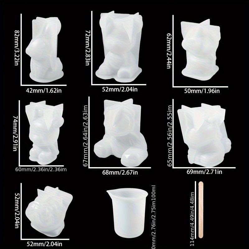 19pcs Resin-Made Mold Set, Sui - Resin Art Kit With Molds recension och pris