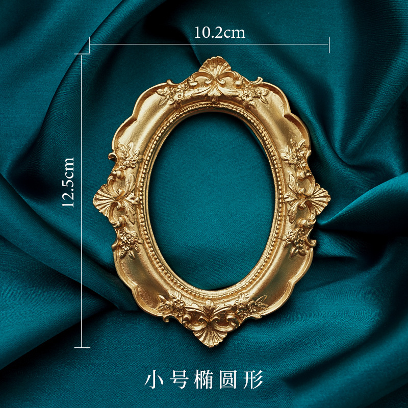 Golden Retro Photo Frame Nail  - Background Resin Art recension och pris