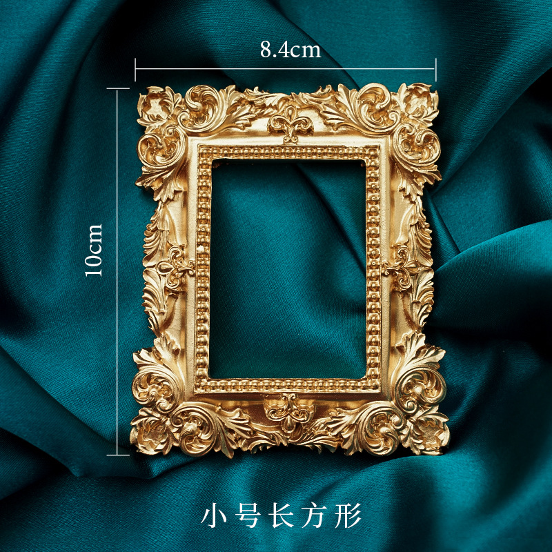 Golden Retro Photo Frame Nail  - Background Resin Art recension och pris