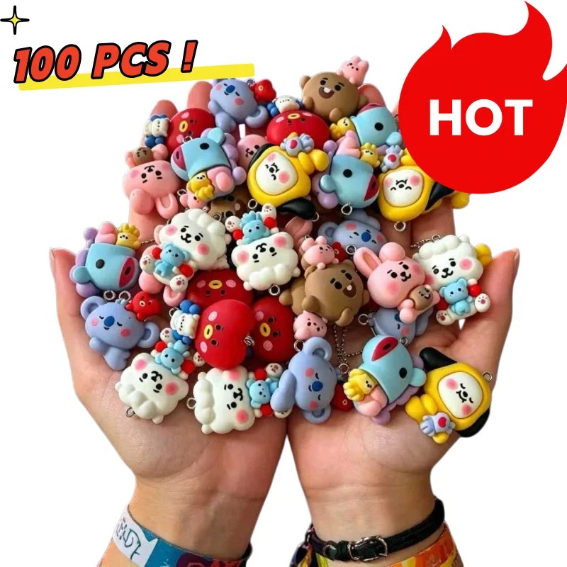 7pcs BT21 Resin Cartoon Charm  - Resin Art Handmade recension och pris