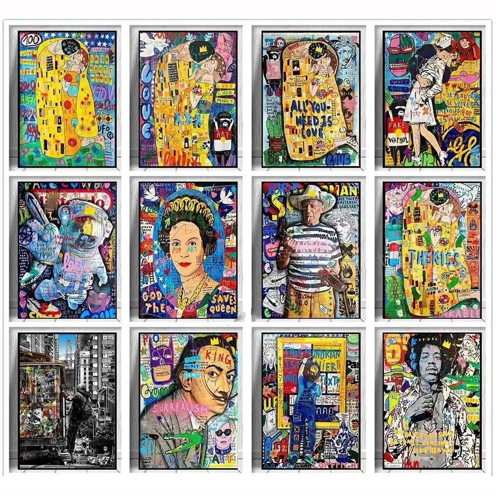 Banksy Art Gustav Klimt Kiss G - Resin Art Home Decor recension och pris
