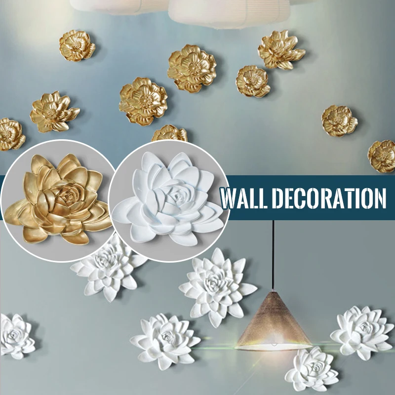 Chic 3D White Grey Resin Lotus - Background Resin Art recension och pris