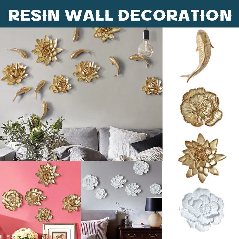 Chic 3D White Grey Resin Lotus - Background Resin Art recension och pris