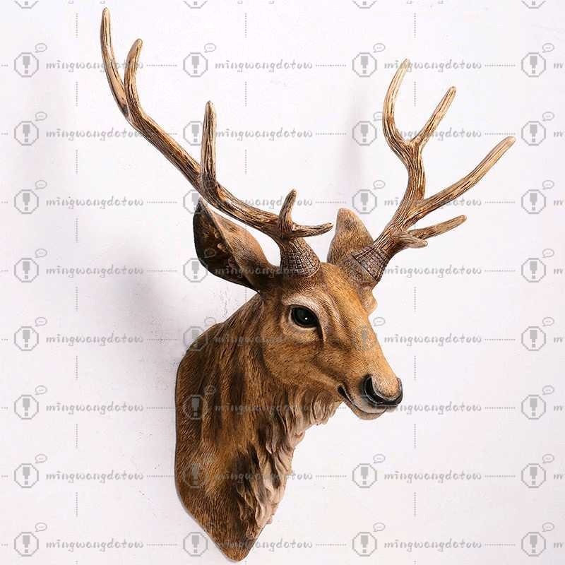 Faux Deer Head 17 inch Faux An - Resin Art Handmade recension och pris