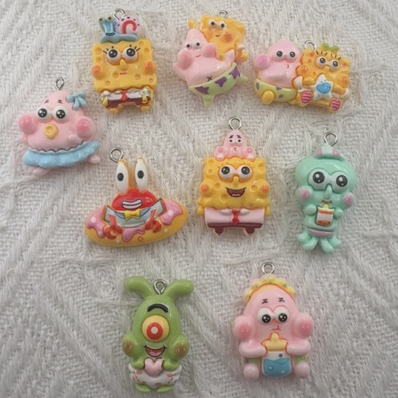 10pcs cartoon resin pendant, D - Resin Art Handmade recension och pris