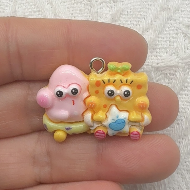 10pcs cartoon resin pendant, D - Resin Art Handmade recension och pris