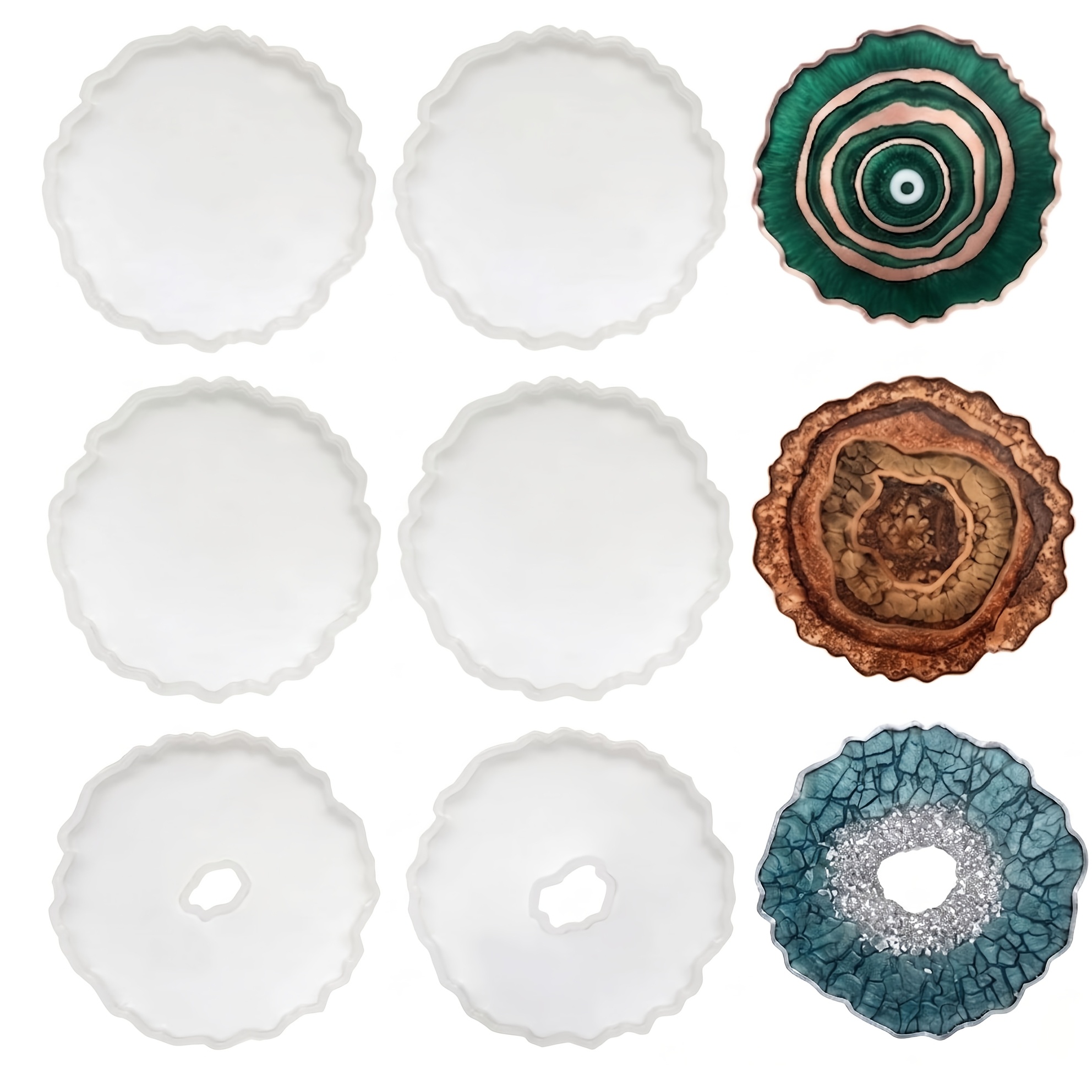 6pcs Irregular Agate Geode Coa - Resin Art Geode recension och pris