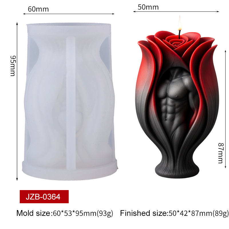 Rose Muscle Man Body Candle Si - Resin Art Furniture recension och pris