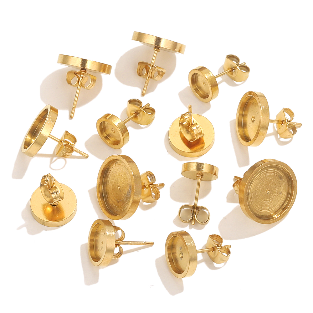 10pcs Stainless Steel Gold Ear - Resin Art Handmade recension och pris